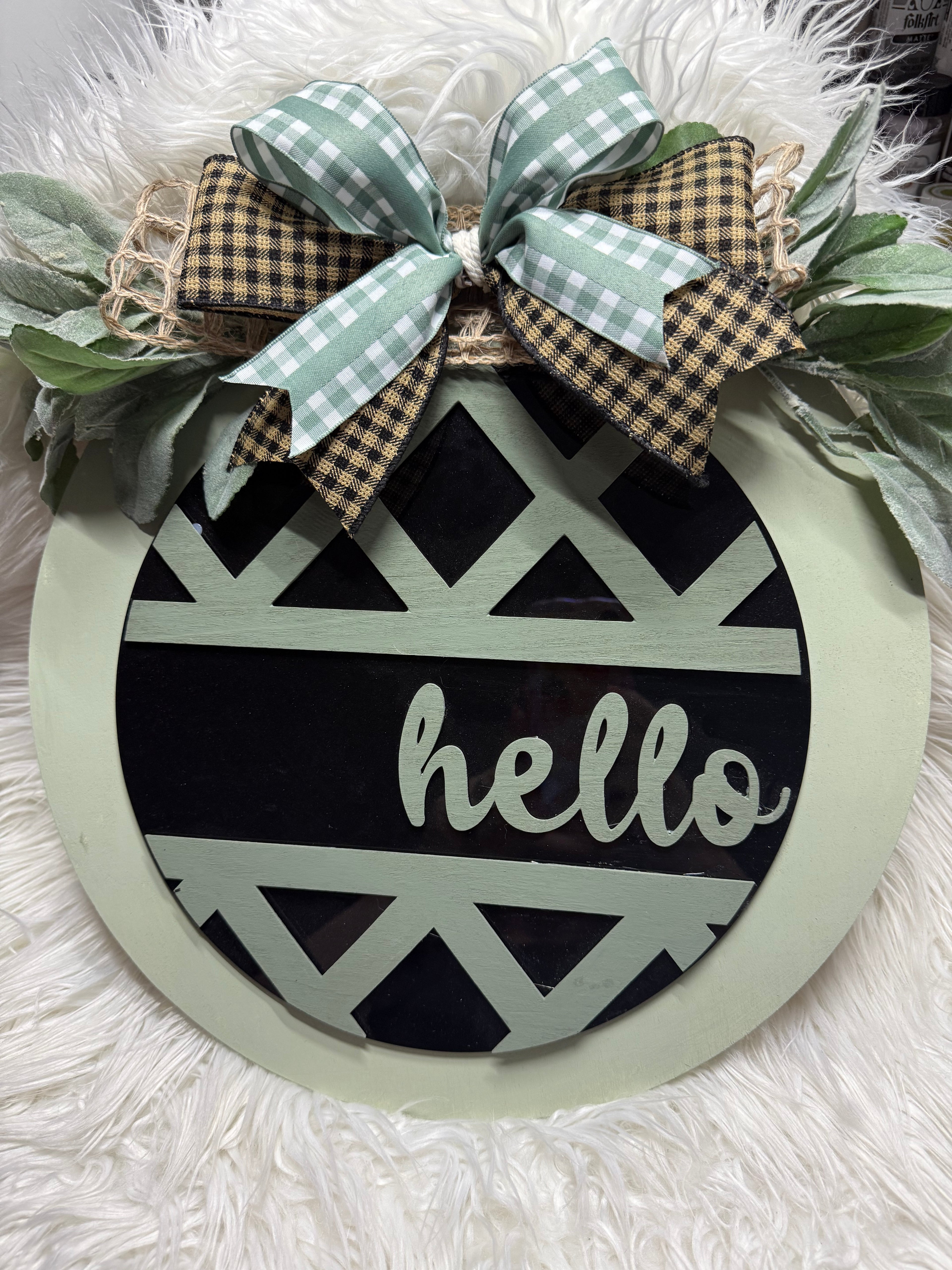 Wooden Home Door Sign