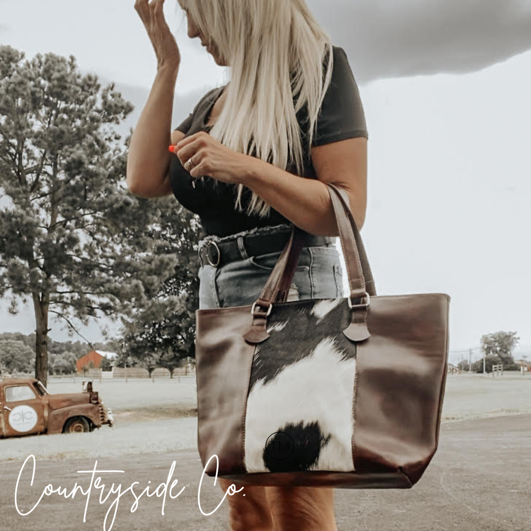 Jane All Leather Tote, laptop bag, Purse