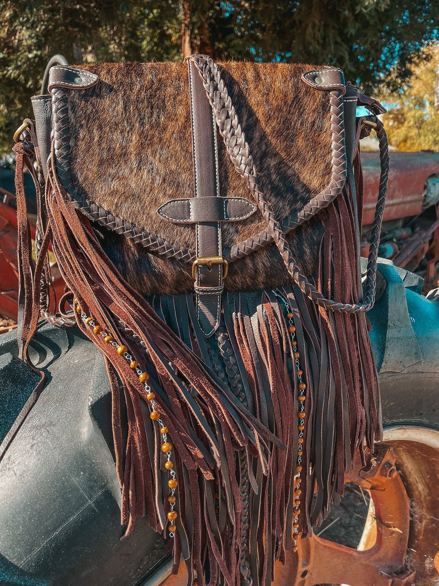 The Louvelle Cowhide Purse a Haute Southern Hyde