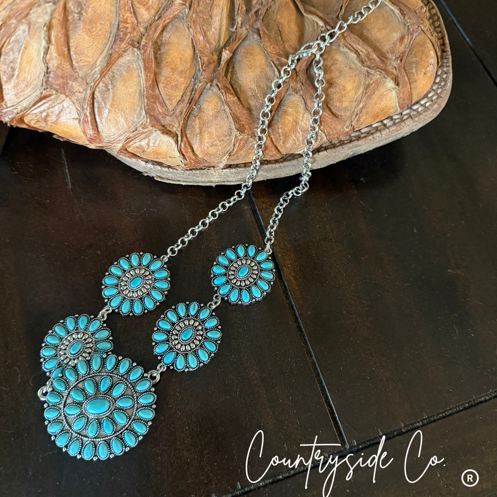 Navajo Style Turquoise Statement Necklace