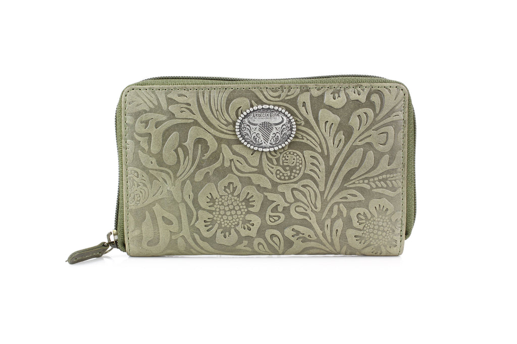 Zip Around Filigree Womens Wallet Clutch ABLW 41-25203