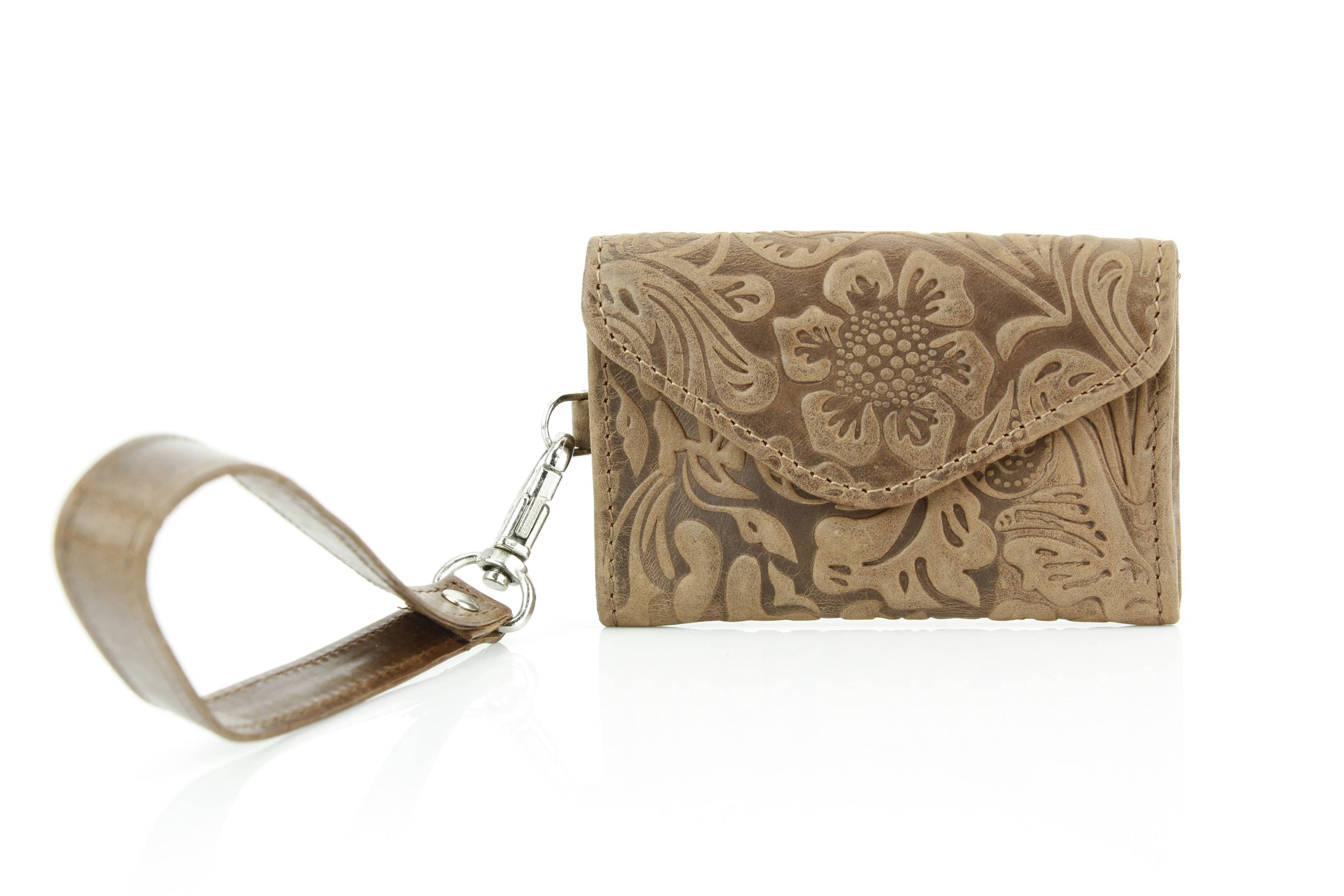 Small Wristlet Floral Filigree Leather ABSLG 41-26102