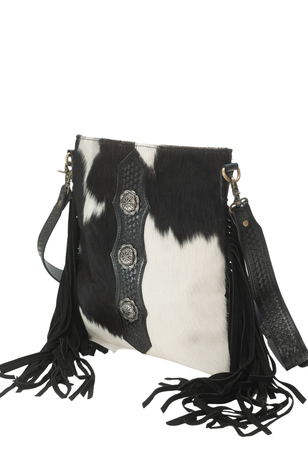 American Bison Western Style Hair on Hide Fringe Crossbody