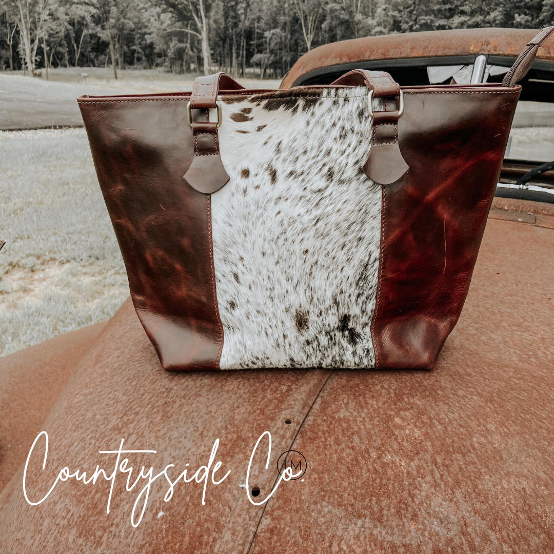 Jane All Leather Tote, laptop bag, Purse