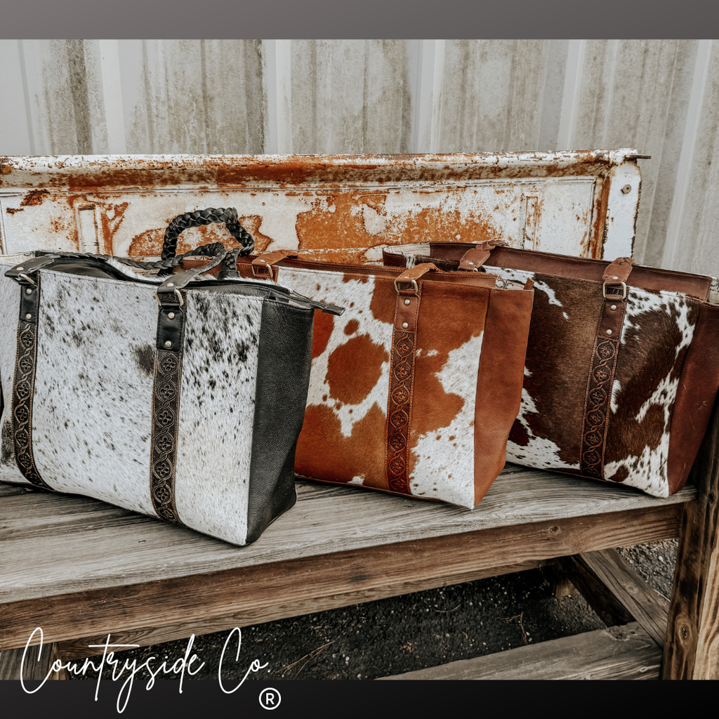 Dynasty Cowhide Weekender, Tote Work Bag
