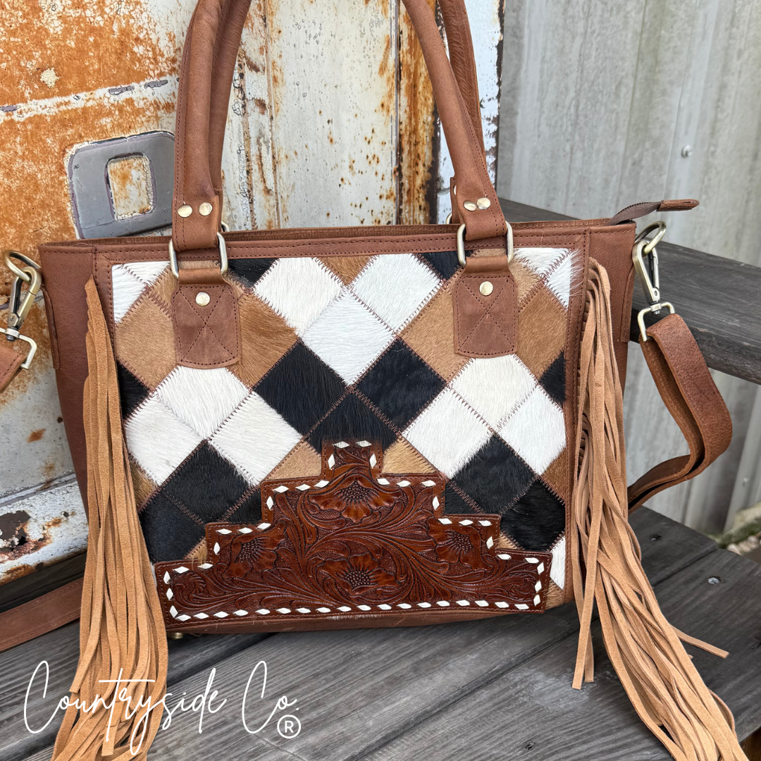 Conway Cowhide Purse
