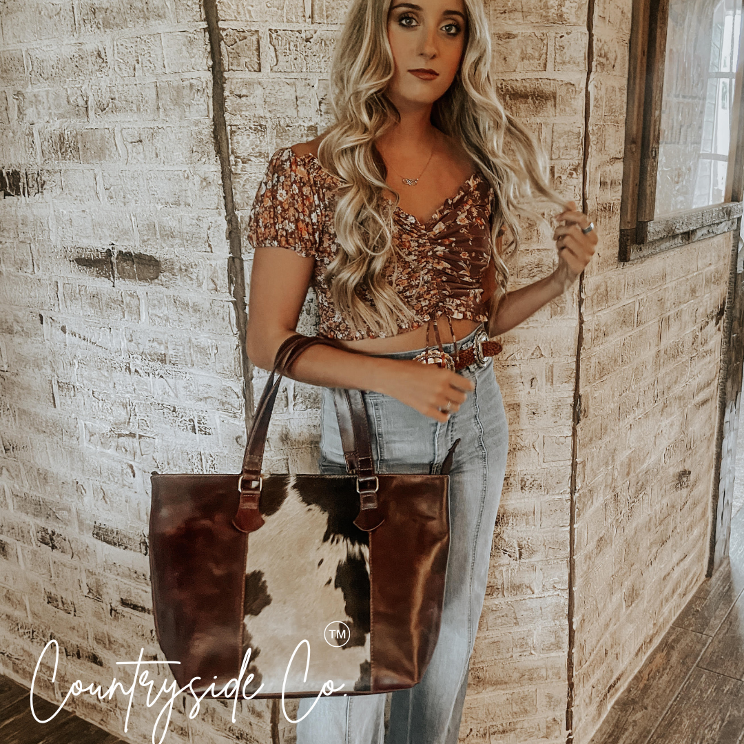 Jane All Leather Tote, laptop bag, Purse