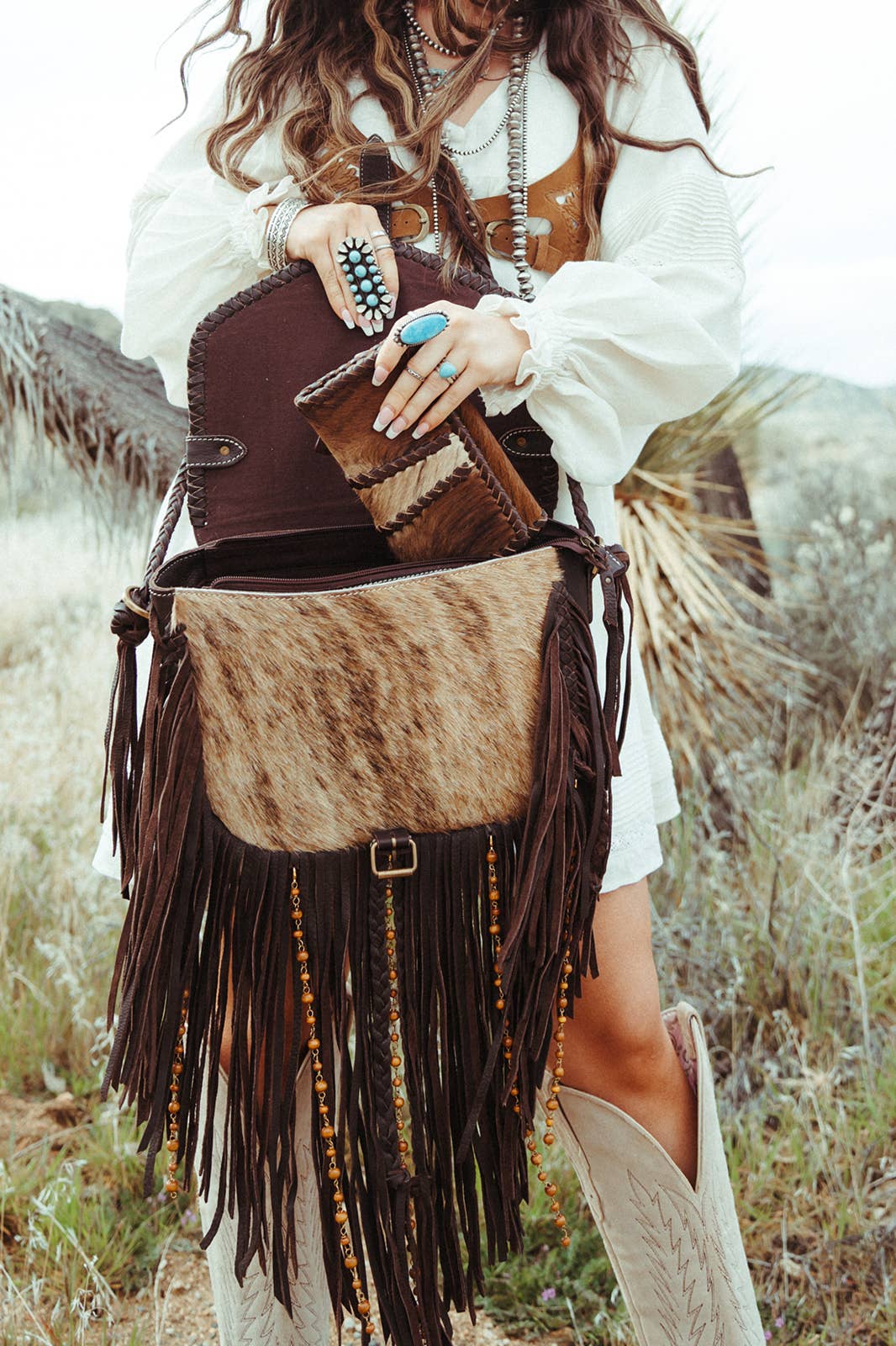 The Louvelle Cowhide Purse a Haute Southern Hyde