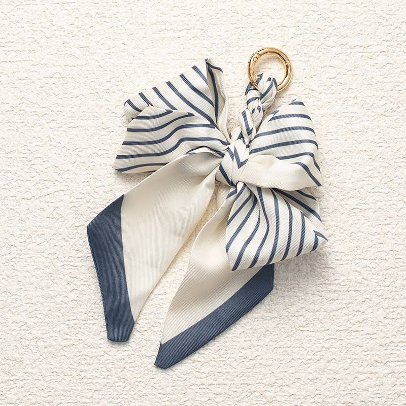 Stylish Fabric Woven Bow Bag Charm