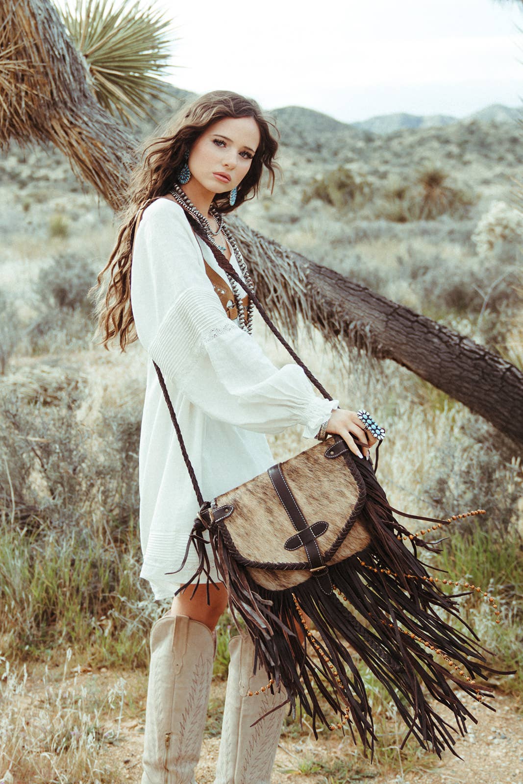 The Louvelle Cowhide Purse a Haute Southern Hyde