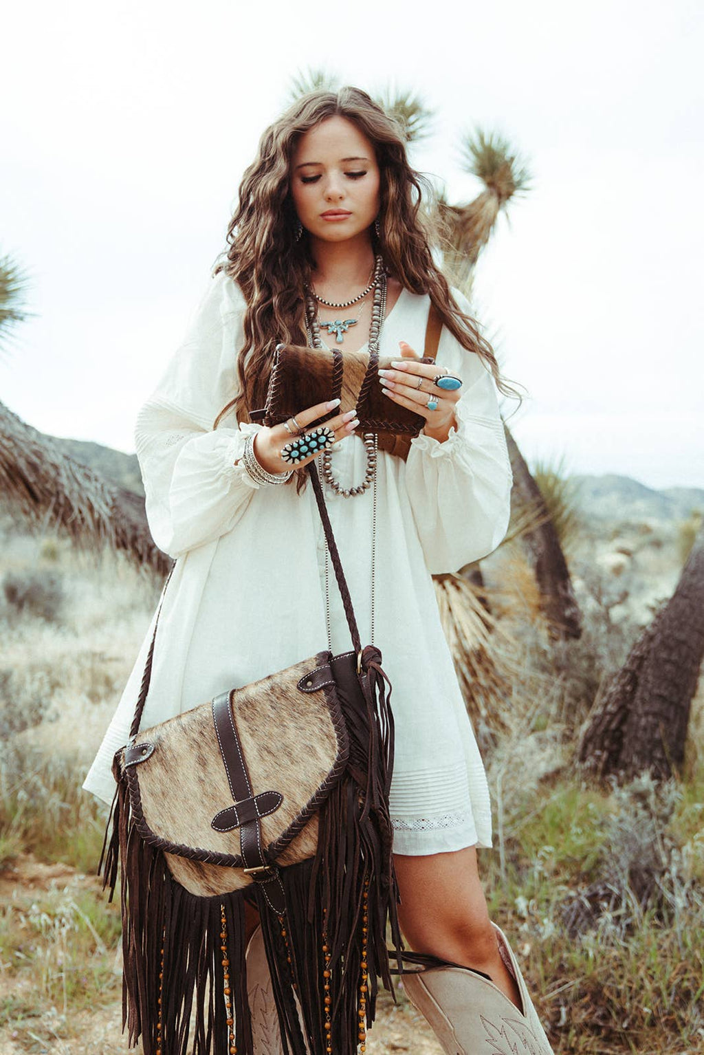 The Louvelle Cowhide Purse a Haute Southern Hyde