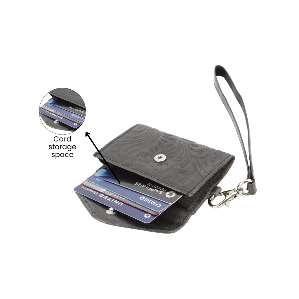 Small Wristlet Floral Filigree Leather ABSLG 41-26102