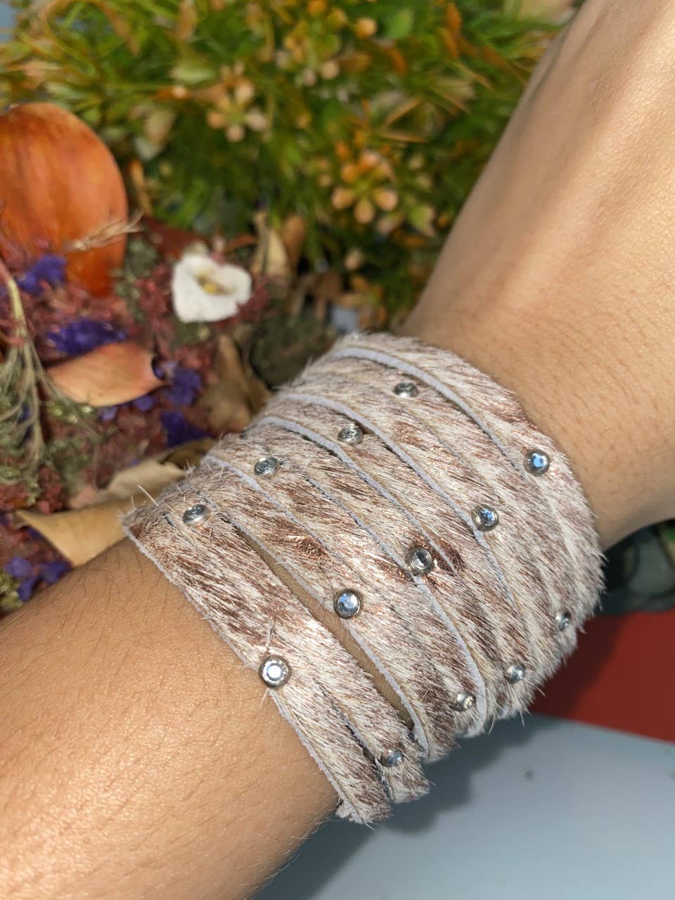Rae Rhinestoned Fringed Cuff