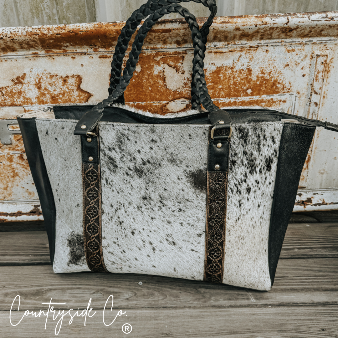 Dynasty Cowhide Weekender, Tote Work Bag