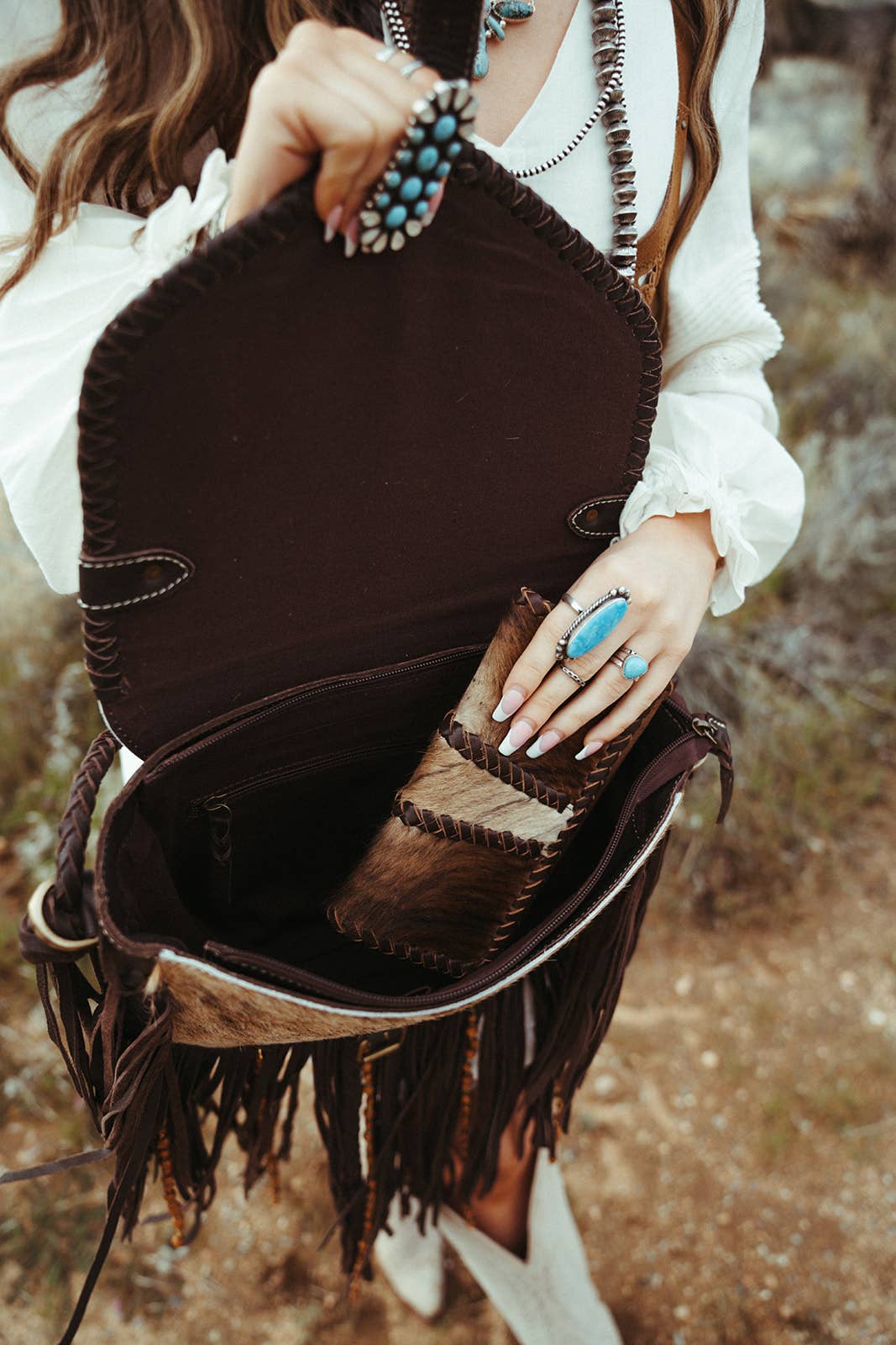 The Louvelle Cowhide Purse a Haute Southern Hyde