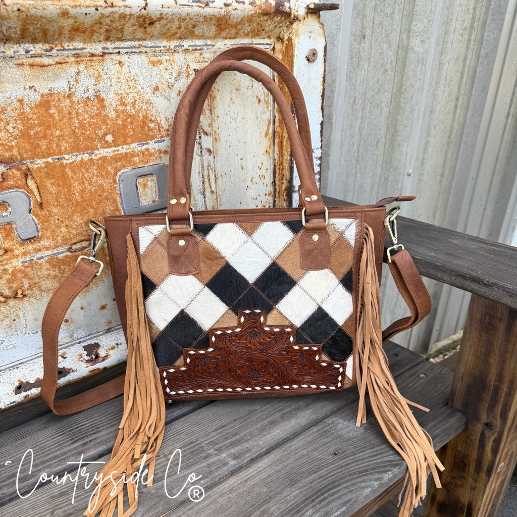 Conway Cowhide Purse