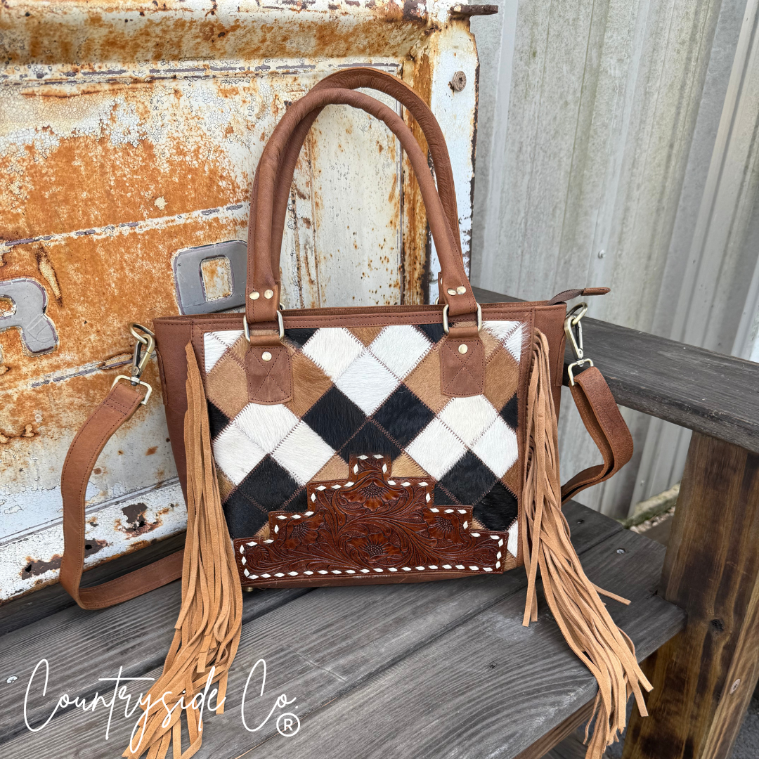 Conway Cowhide Purse