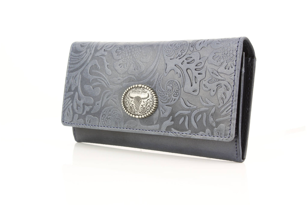 Filigree Fold Over Women Wallet American Bison ABLW 41-25202