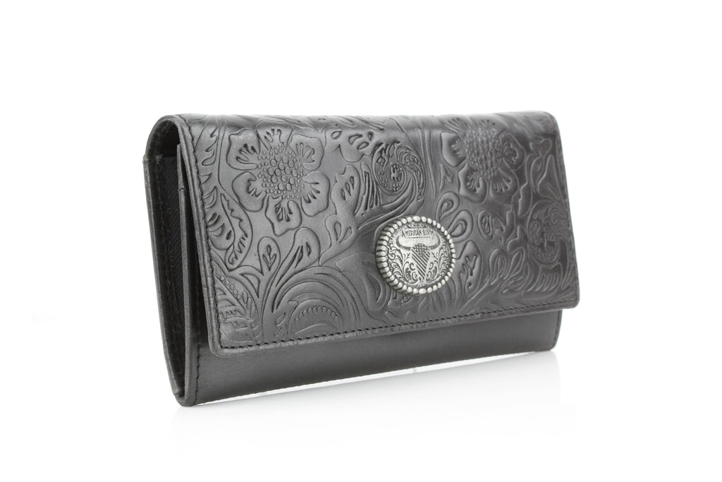 Filigree Fold Over Women Wallet American Bison ABLW 41-25202