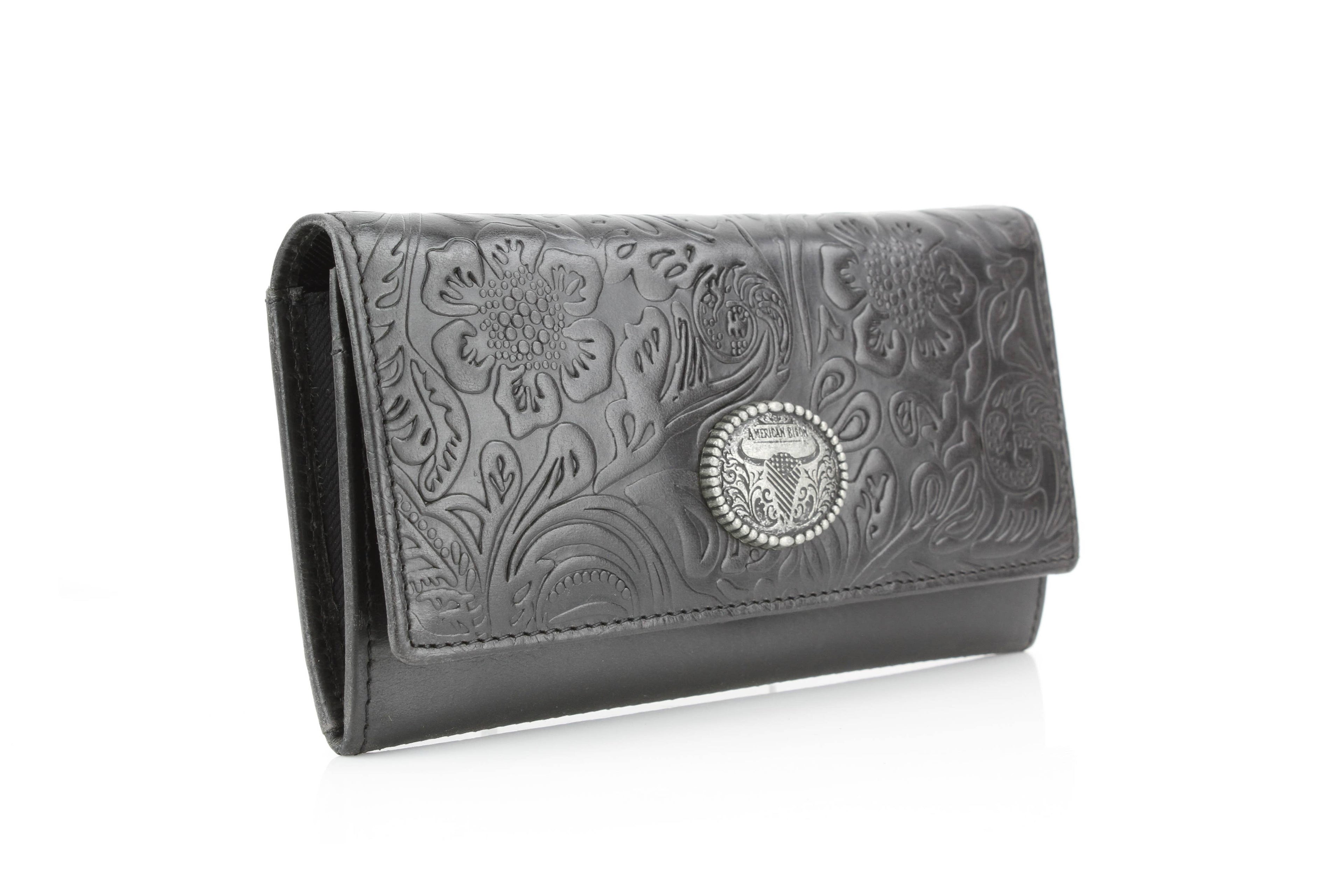 Filigree Fold Over Women Wallet American Bison ABLW 41-25202