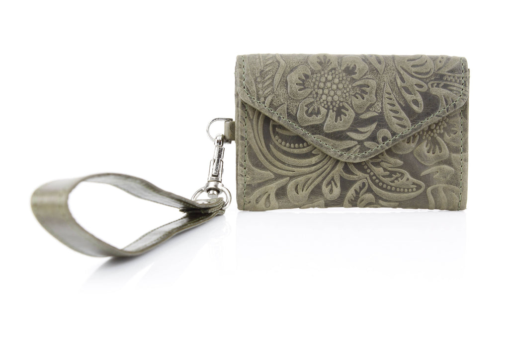Small Wristlet Floral Filigree Leather ABSLG 41-26102