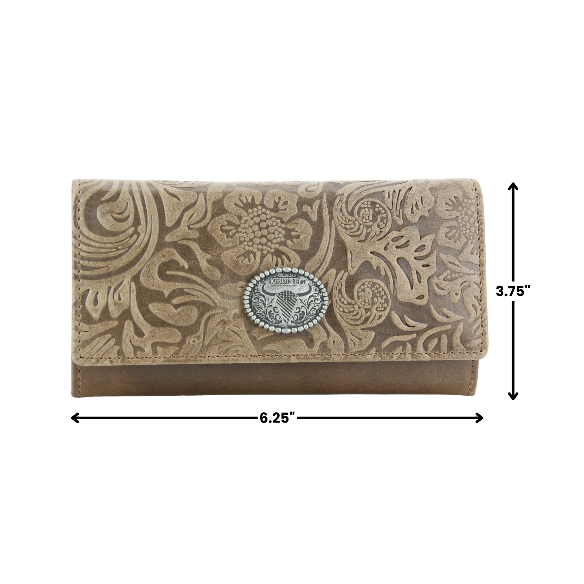 Filigree Fold Over Women Wallet American Bison ABLW 41-25202