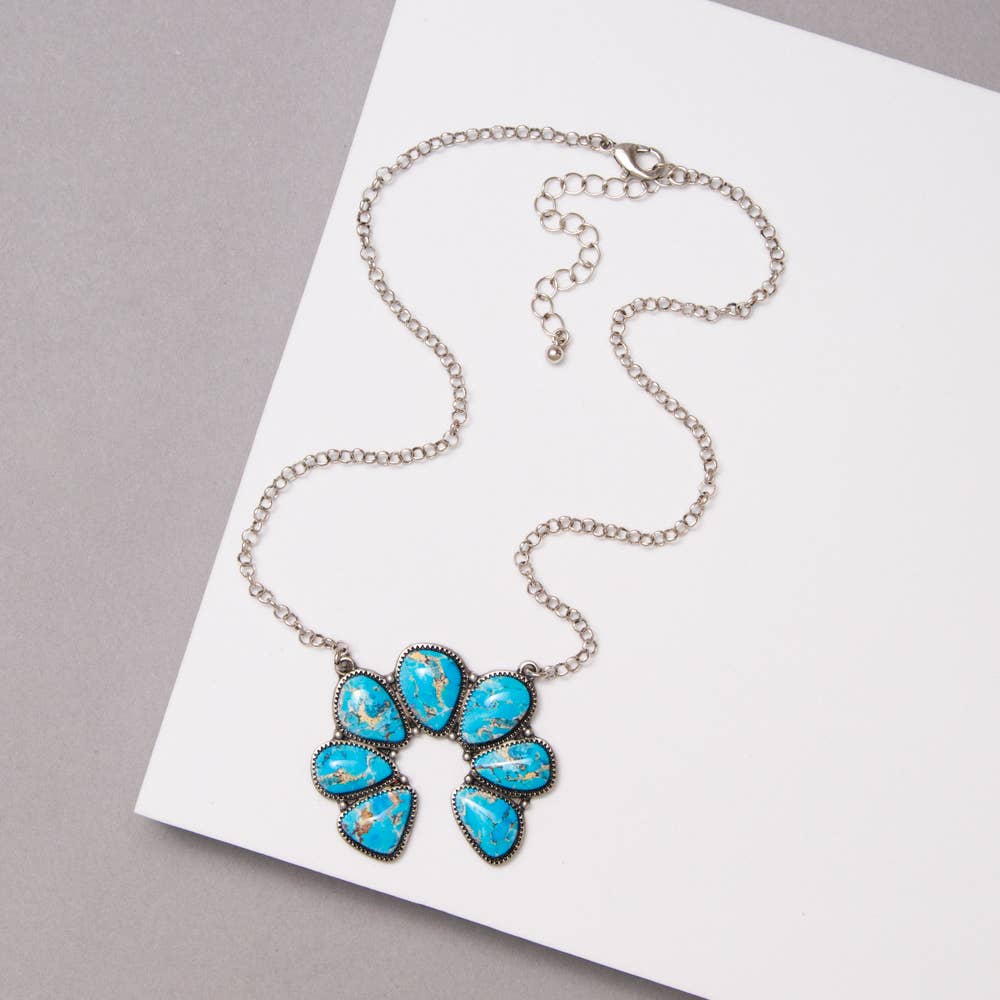 Western Print Navajo Blossom Necklace