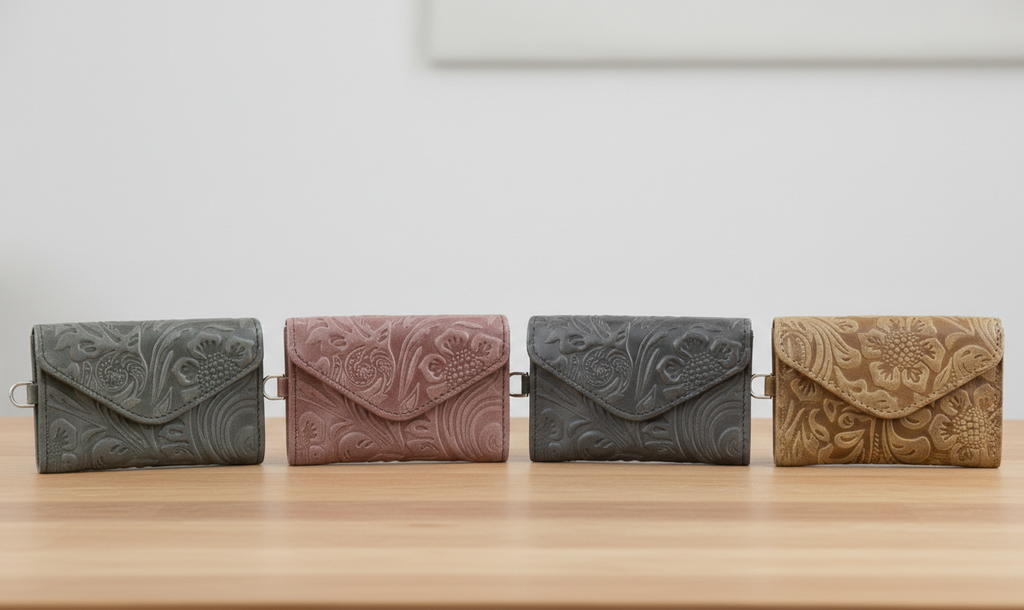 Small Wristlet Floral Filigree Leather ABSLG 41-26102