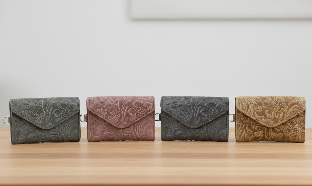 Small Wristlet Floral Filigree Leather ABSLG 41-26102