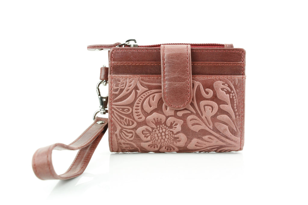 Small Foldover Floral Filigree Wristlet ABSLG 41-26103