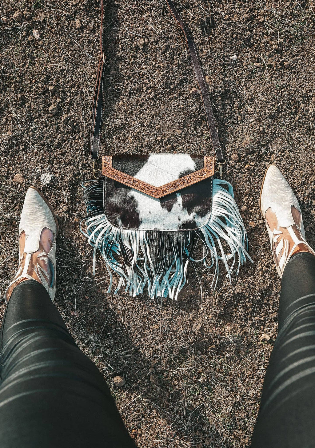 The Maria Cowhide Leather Tooled Purse a Haute Southern Hyde
