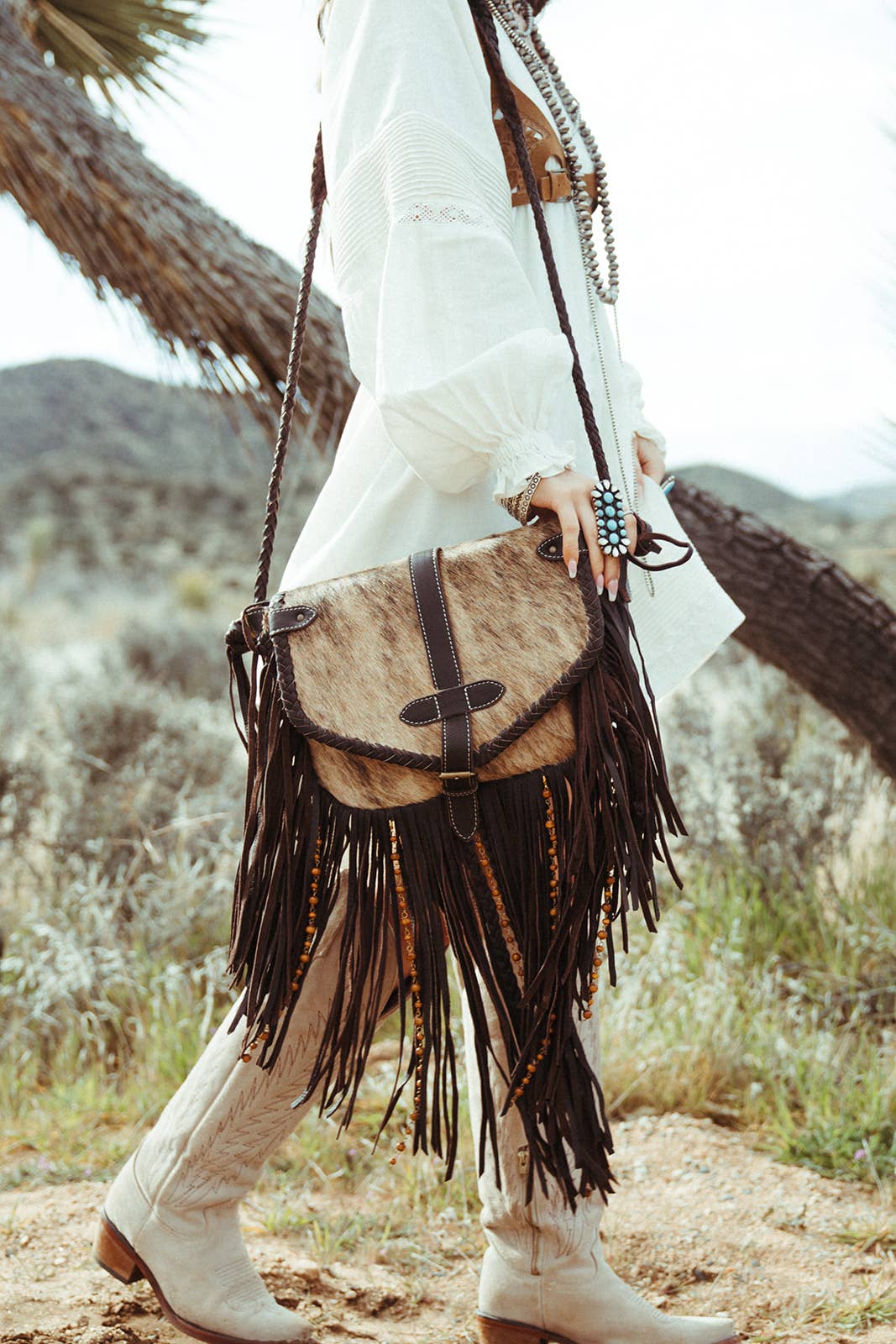 The Louvelle Cowhide Purse a Haute Southern Hyde