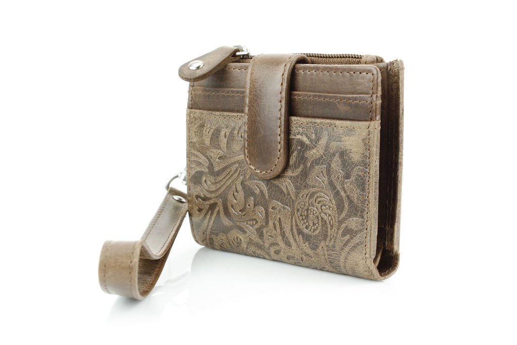 Small Foldover Floral Filigree Wristlet ABSLG 41-26103