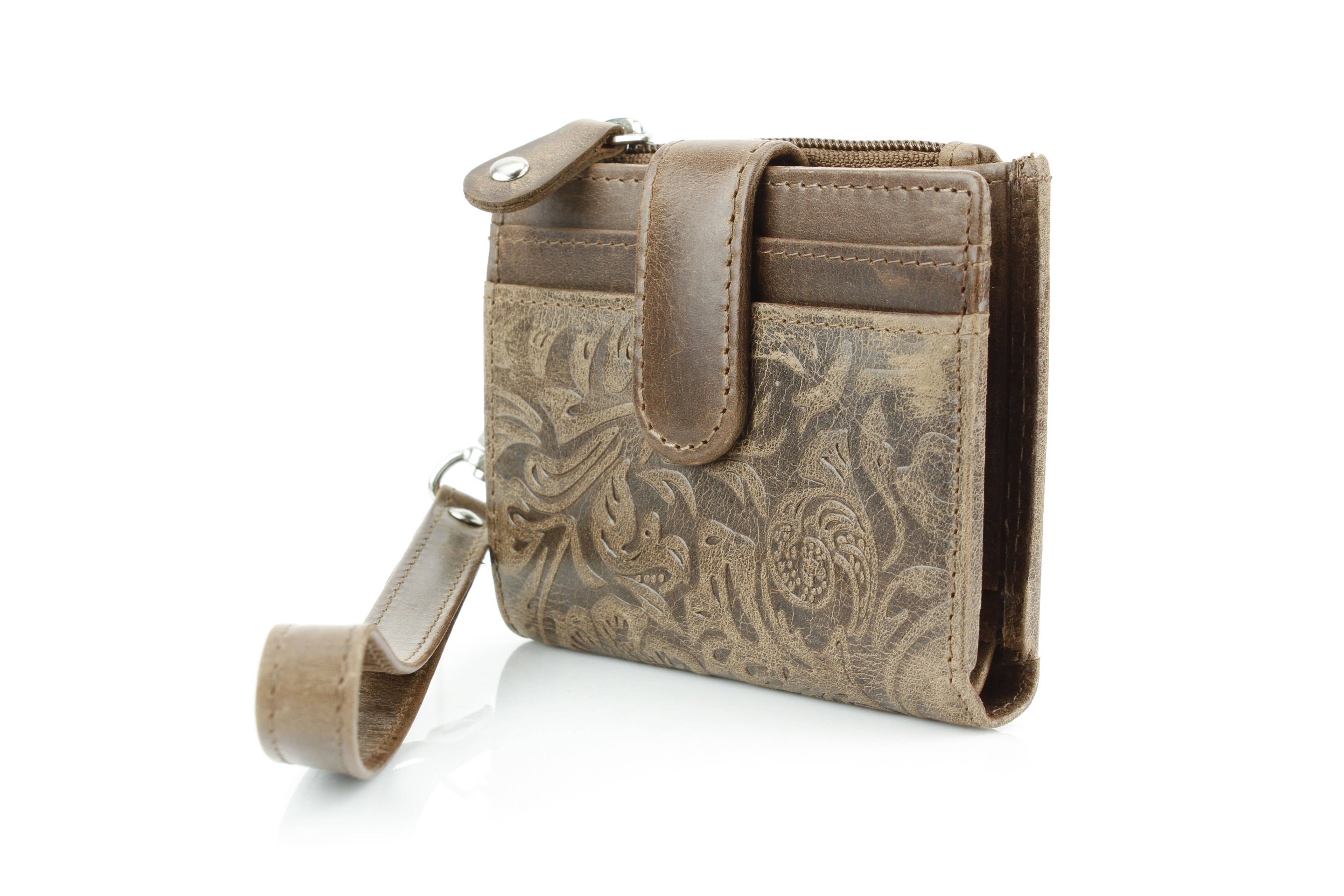 Small Foldover Floral Filigree Wristlet ABSLG 41-26103
