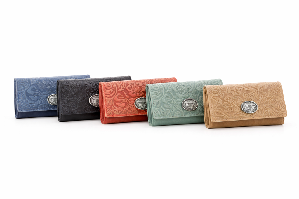 Filigree Fold Over Women Wallet American Bison ABLW 41-25202