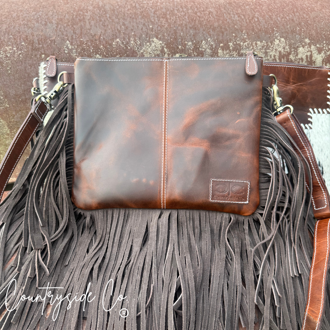 Roper Leather Shoulder Bag, Handbag, Purse Crossbody