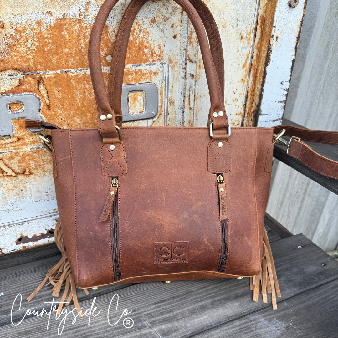 Canyon Check Cowhide Purse