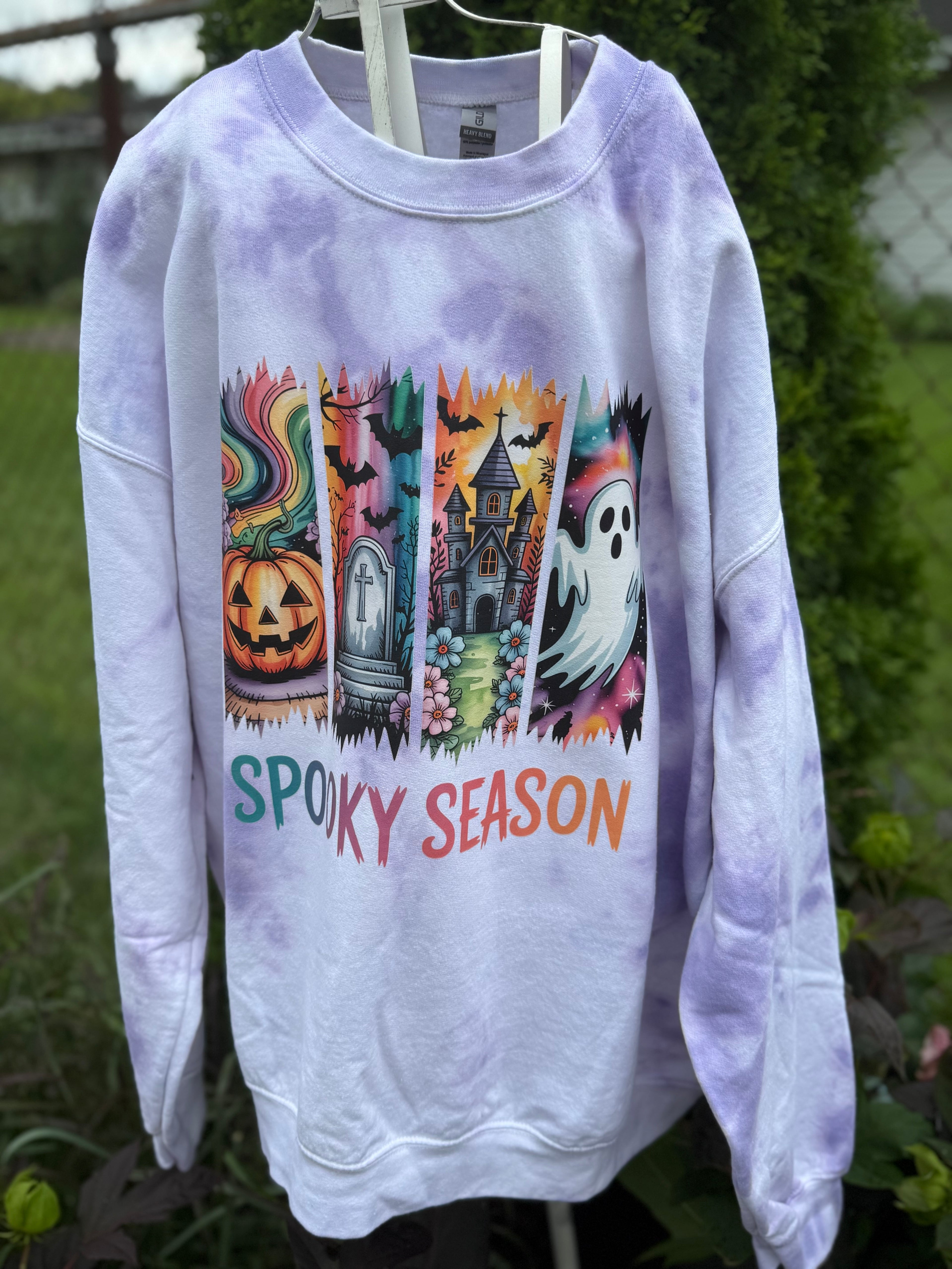 Halloween purple bleached Sweatshirt