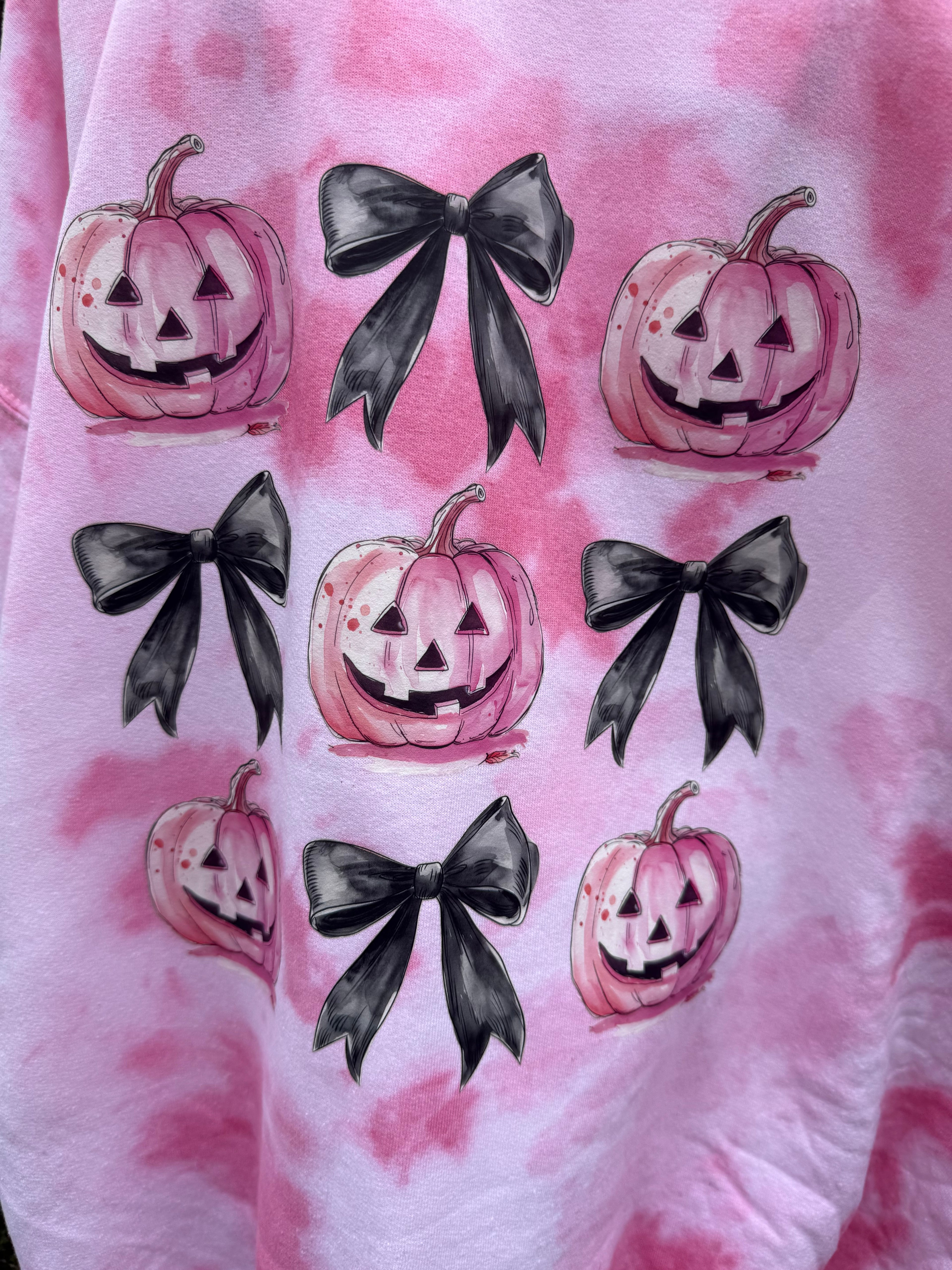 Pink Pumpkin and Couquette Sweatshirt