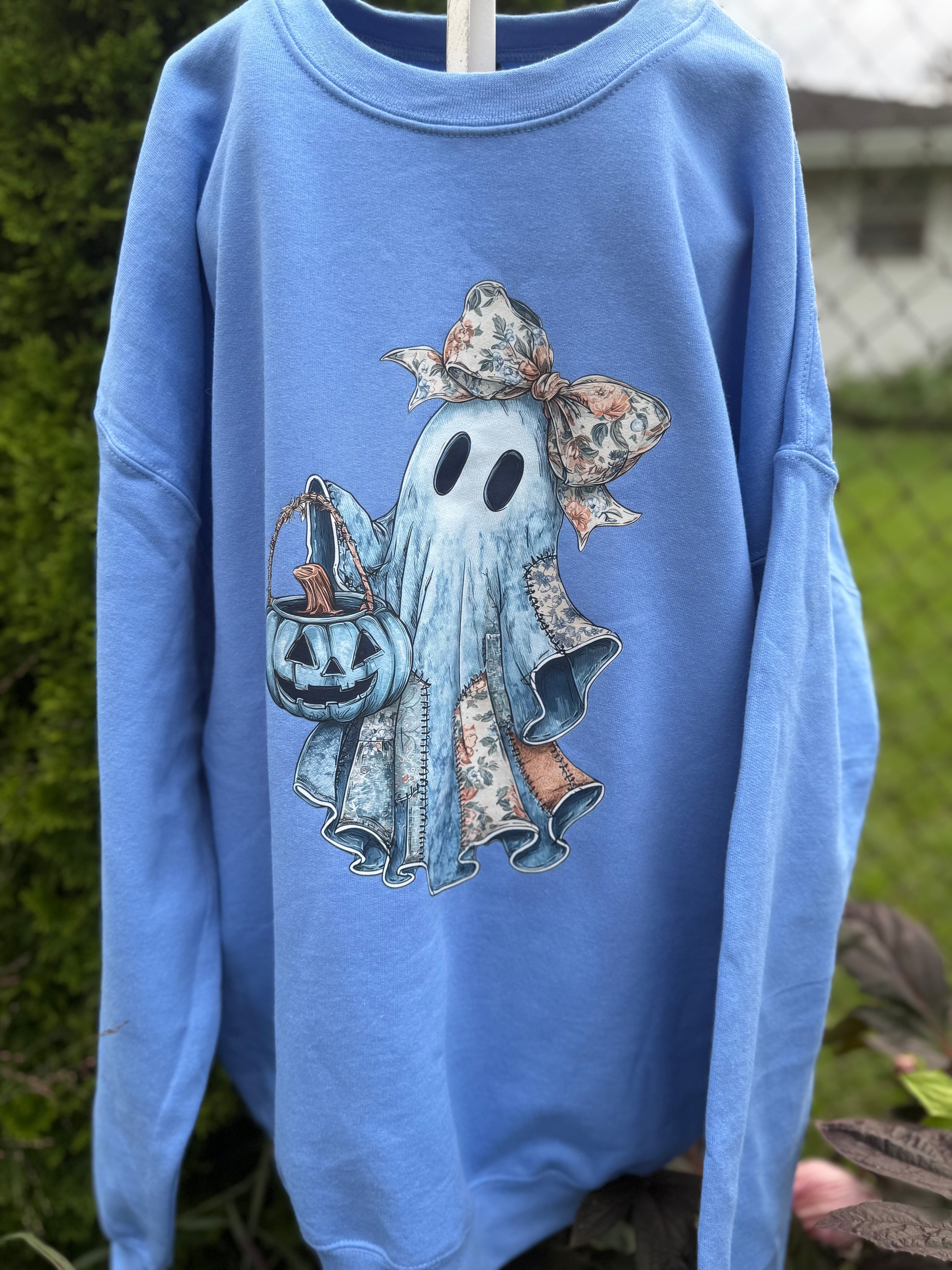 Patchwork ghost sweatshirt