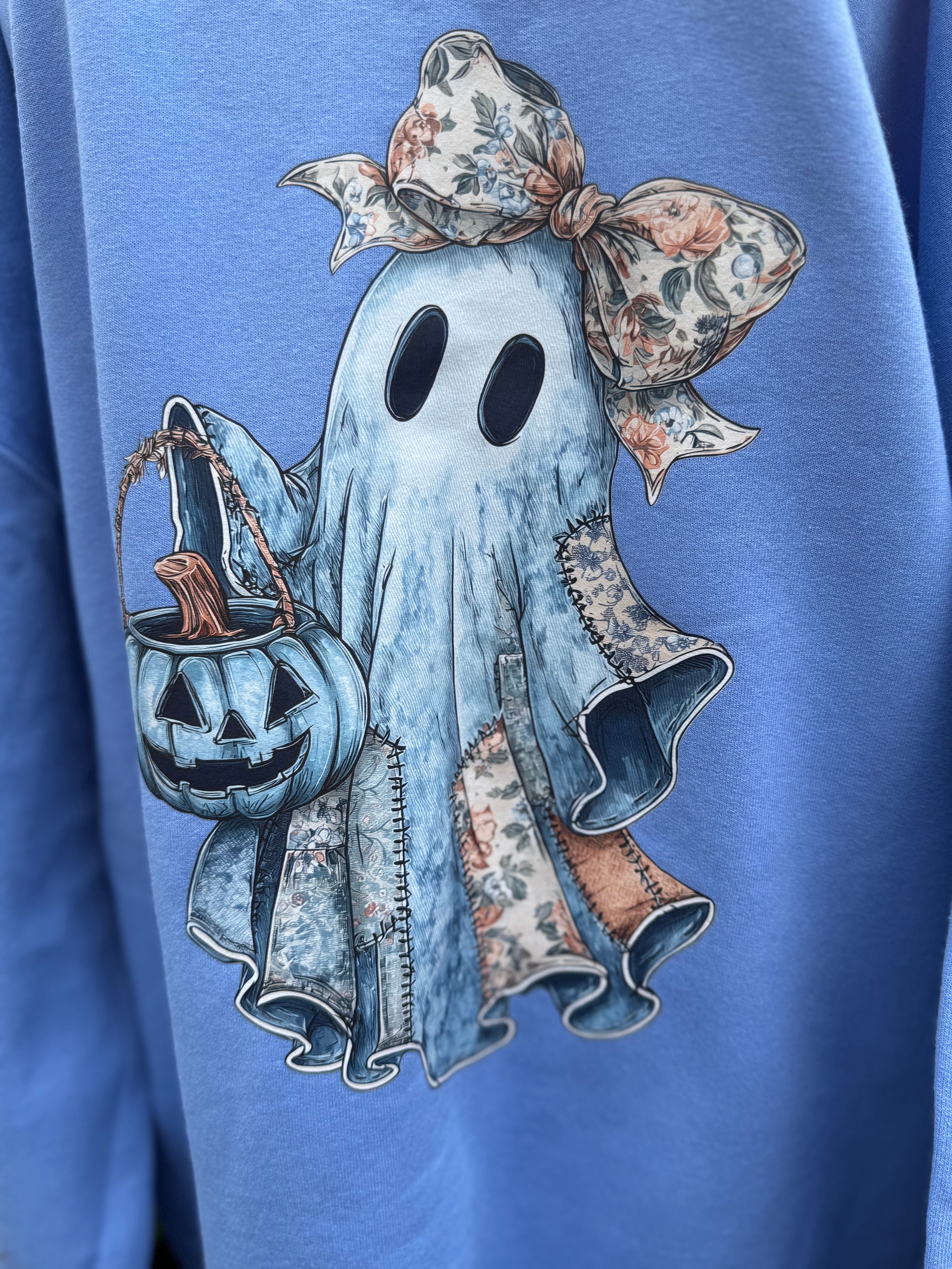 Patchwork ghost sweatshirt