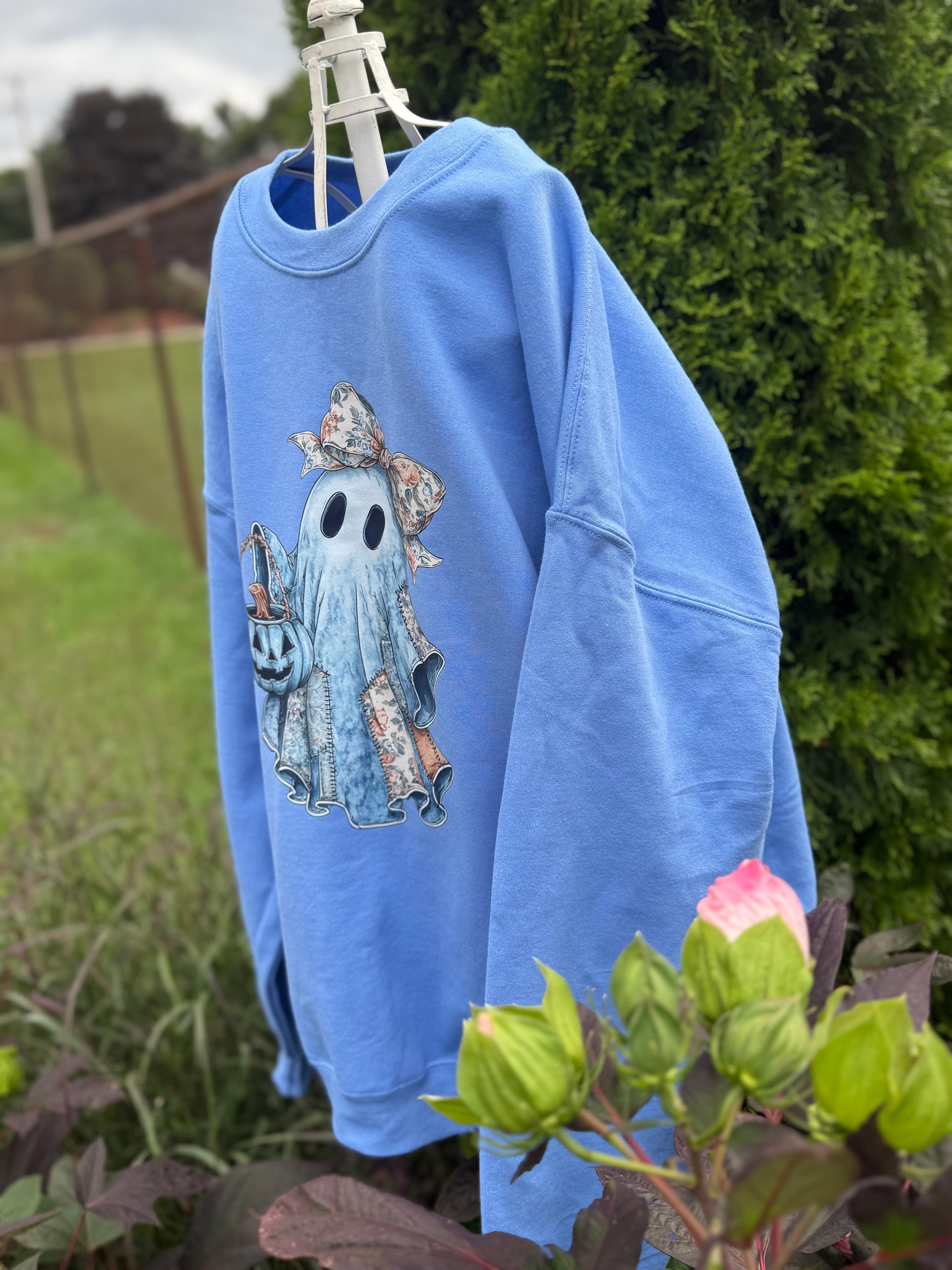 Patchwork ghost sweatshirt