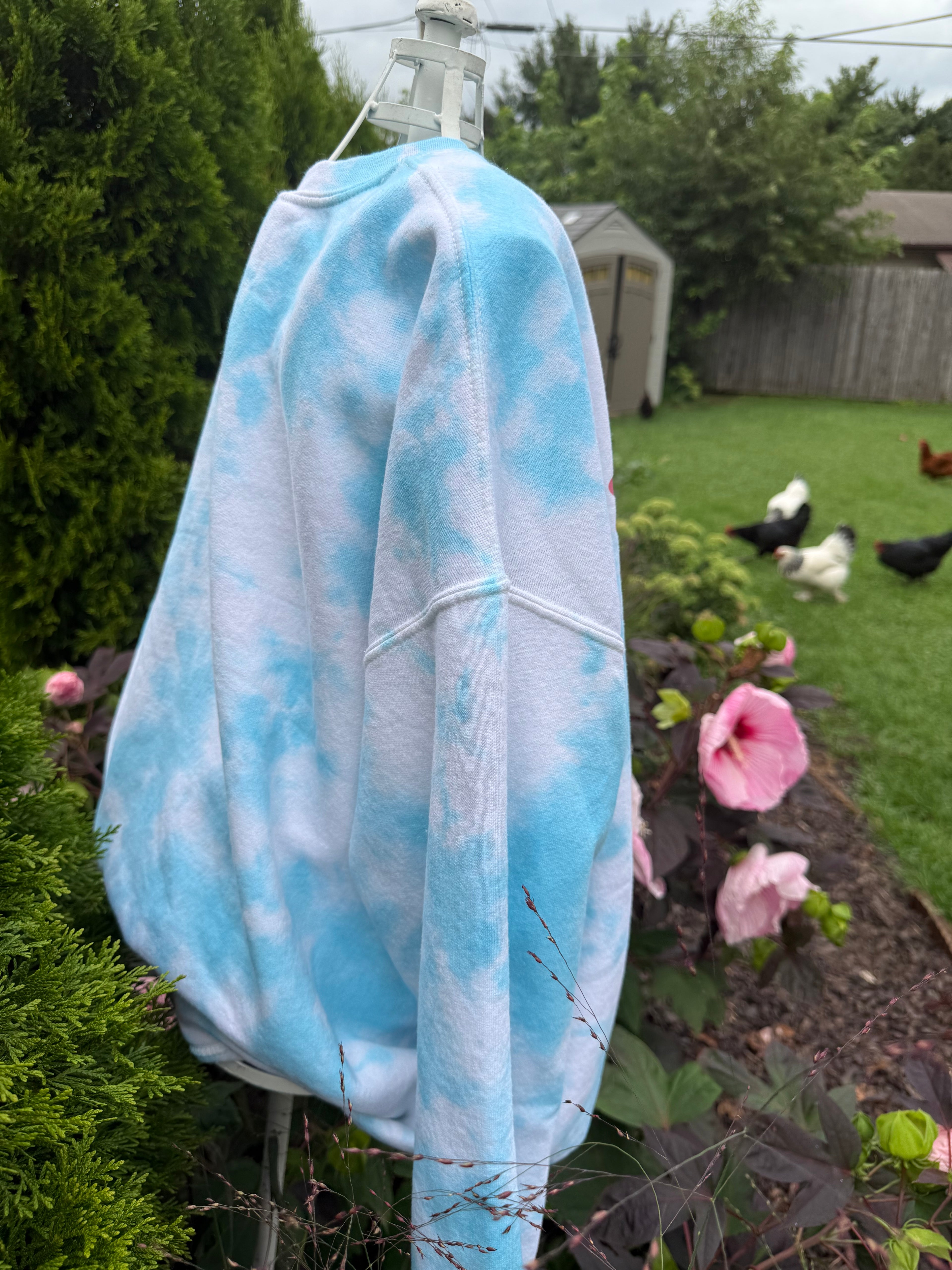 pink daisy bleached Sweatshirt