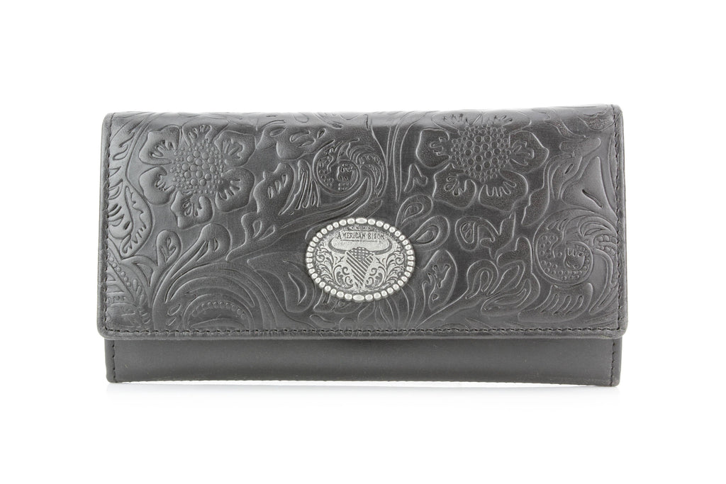 Filigree Fold Over Women Wallet American Bison ABLW 41-25202