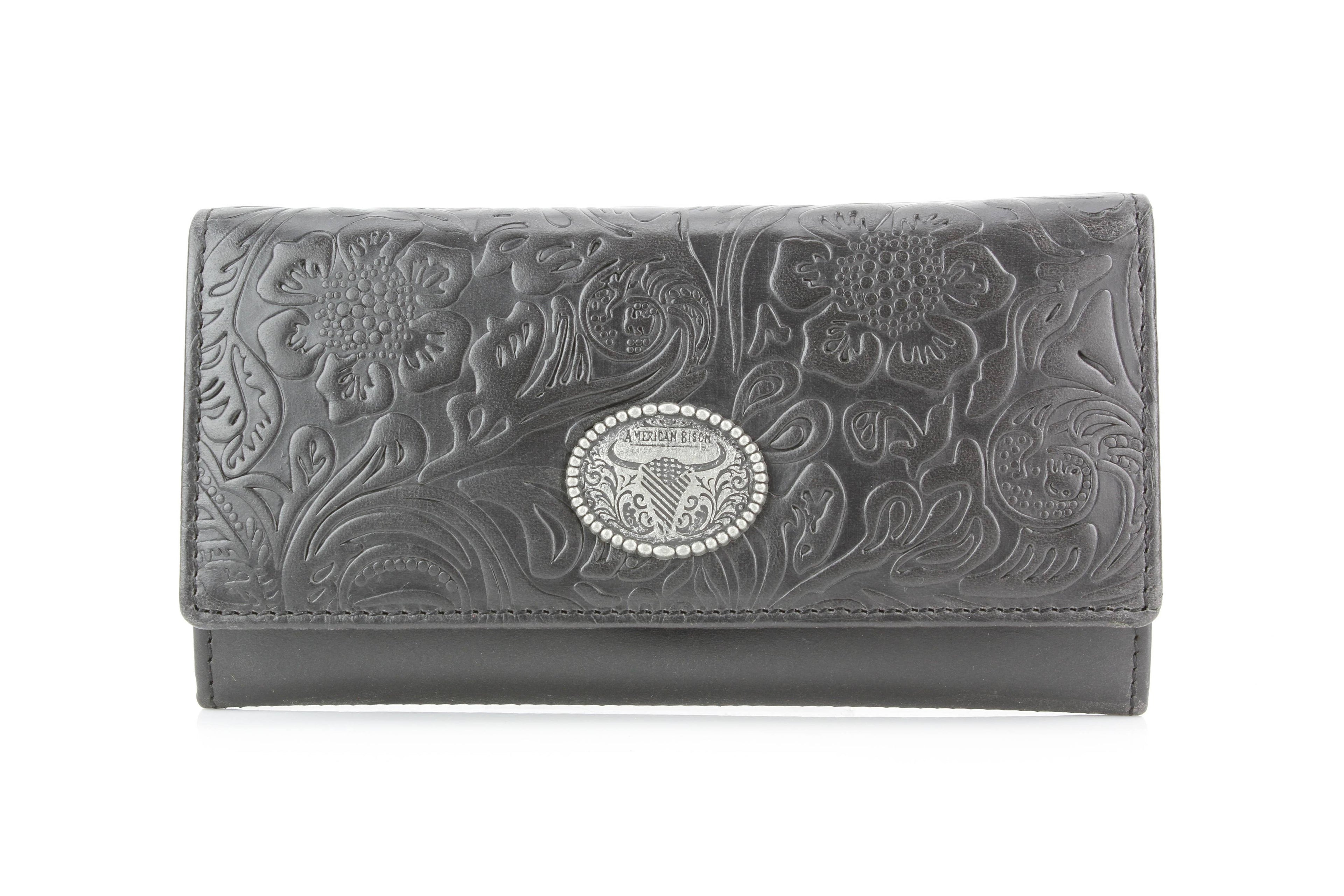 Filigree Fold Over Women Wallet American Bison ABLW 41-25202
