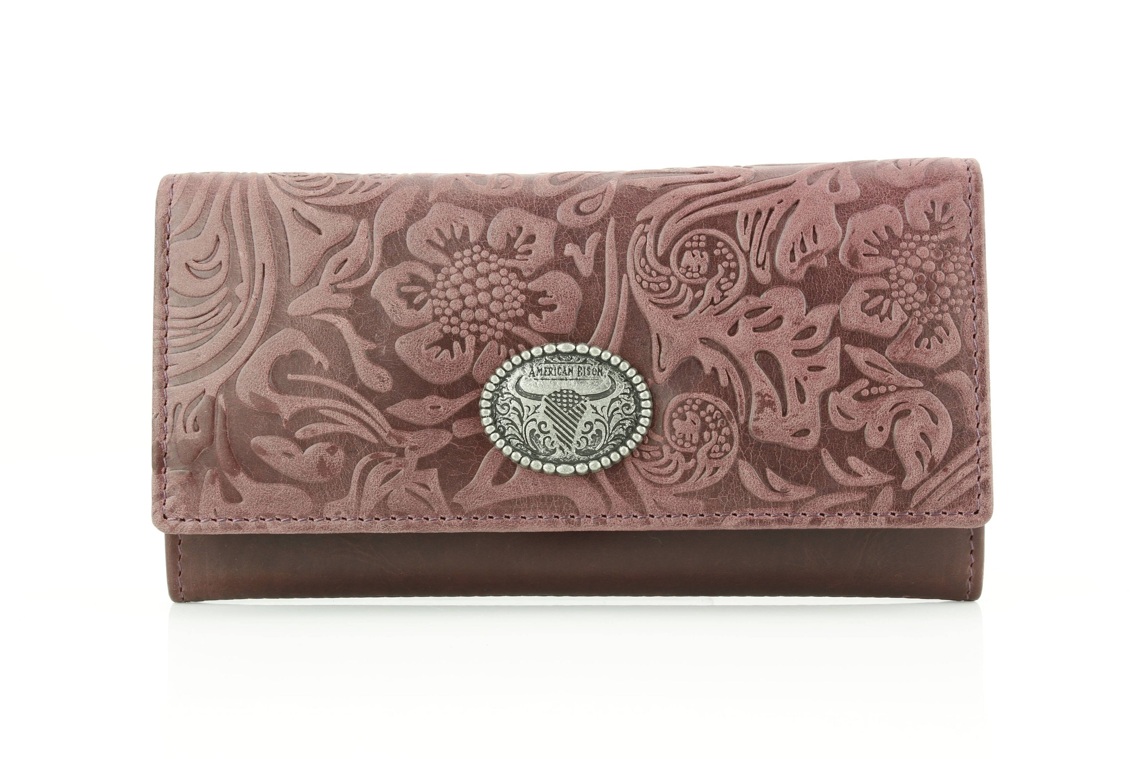 Filigree Fold Over Women Wallet American Bison ABLW 41-25202