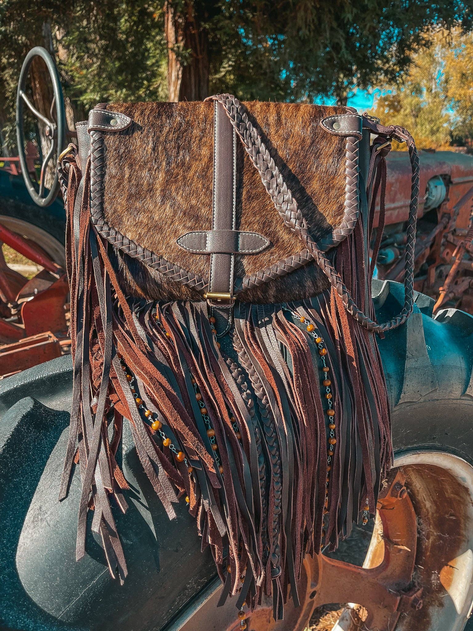 The Louvelle Cowhide Purse a Haute Southern Hyde