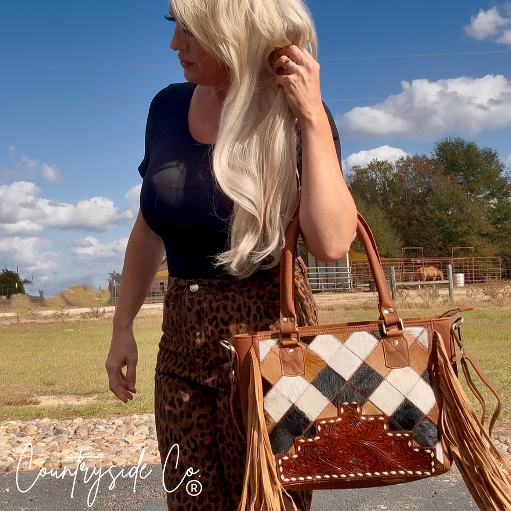 Conway Cowhide Purse