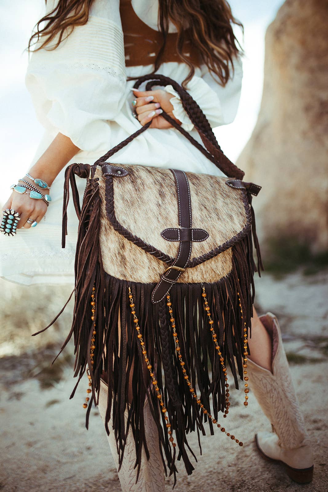 The Louvelle Cowhide Purse a Haute Southern Hyde