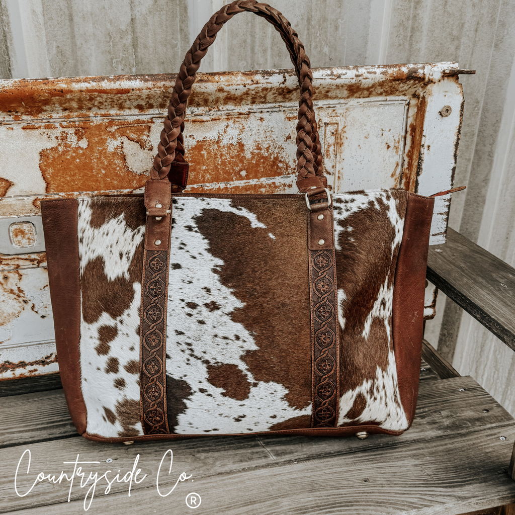 Dynasty Cowhide Weekender, Tote Work Bag